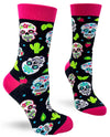 FABDAZ Brand Ladies SUGAR SKULL Socks ‘DAY OF THE DEAD’ - Novelty Socks for Less