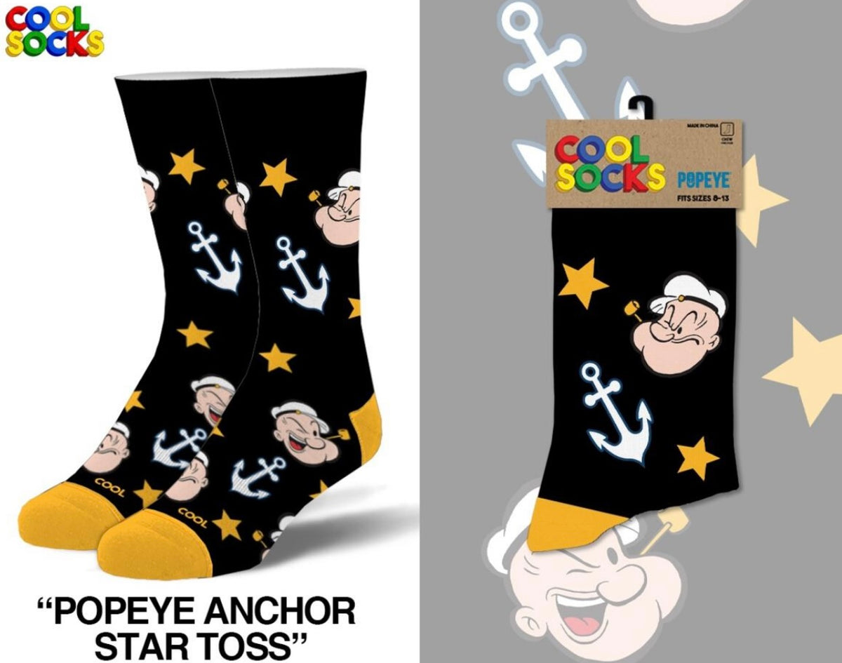 POPEYE THE SAILOR Men’s Socks COOL SOCKS Brand - Novelty Socks for Less