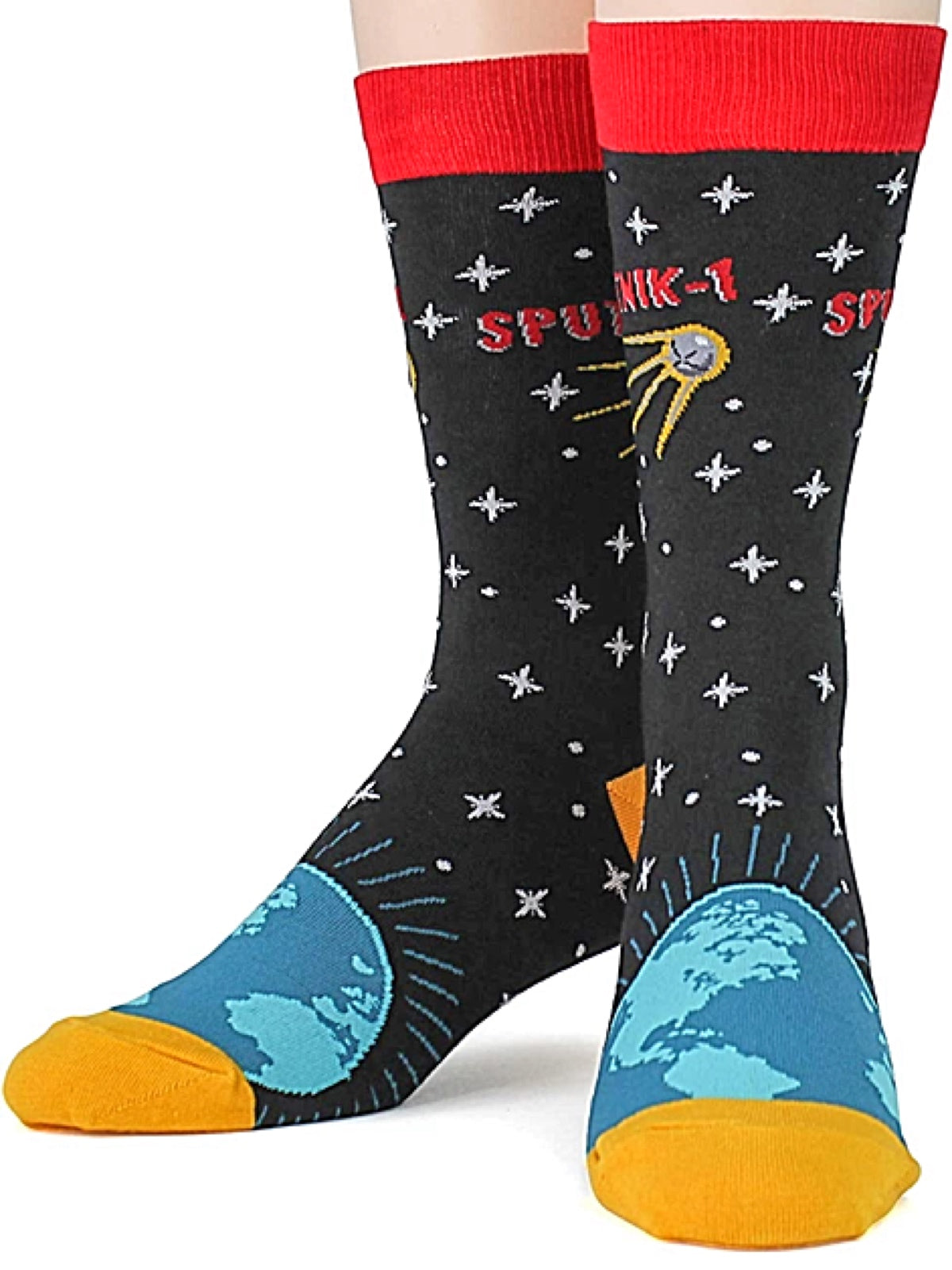 FOOT TRAFFIC Brand Mens SPUTNIK-1 Socks - Novelty Socks for Less