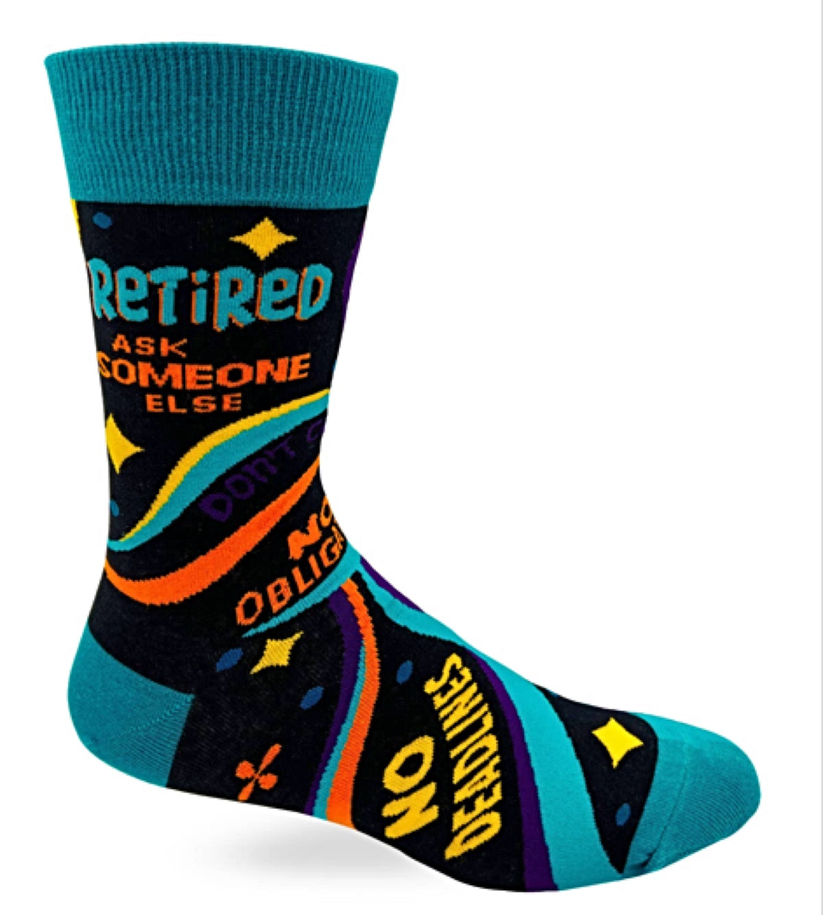 FABDAZ BRAND MEN’S ‘RETIRED ASK SOMEONE ELSE’ Socks - Novelty Socks for Less