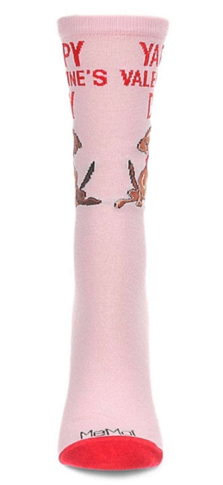MeMoi BRAND LADIES DACHSHUND VALENTINE’S DAY SOCKS ‘YAPPY VALENTINE’S DAY’ - Novelty Socks for Less