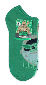 STAR WARS Ladies BABY YODA ST. PATRICKS DAY 3 Pair Of No Show Socks ‘KISSABLE’ - Novelty Socks for Less