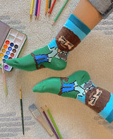 OOOH YEAH Brand Ladies BOB ROSS ‘LET’S PAINT’ - Novelty Socks for Less