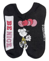 PEANUTS Ladies 5 Pair No Show Socks ‘BE FIERCE’ - Novelty Socks for Less