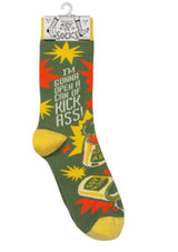 PRIMITIVES BY KATHY ‘I’M GONNA OPEN A CAN OF KICK ASS’ - Novelty Socks for Less