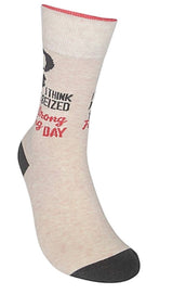 FUNATIC Brand Unisex ‘I THINK I SEIZED THE WRONG F-N DAY’ - Novelty Socks for Less