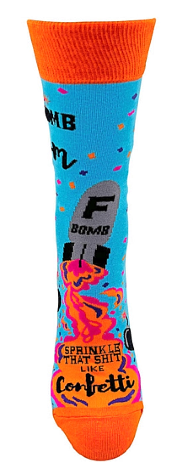 FABDAZ BRAND LADIES ‘F-BOMB MOM SPRINKLE THAT SHIT LIKE CONFETTI’ SOCKS - Novelty Socks for Less