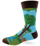 FABDAZ BRAND MEN’S ‘SAVE A TREE EAT A BEAVER’ SOCKS - Novelty Socks for Less