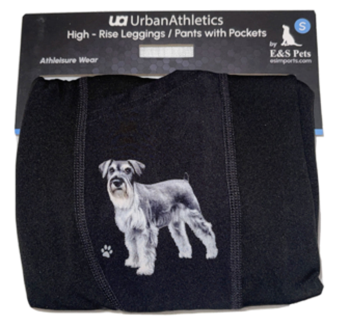 URBAN ATHLETICS Ladies SCHNAUZER High Rise Leggings With Pockets E&S Pets - Novelty Socks for Less