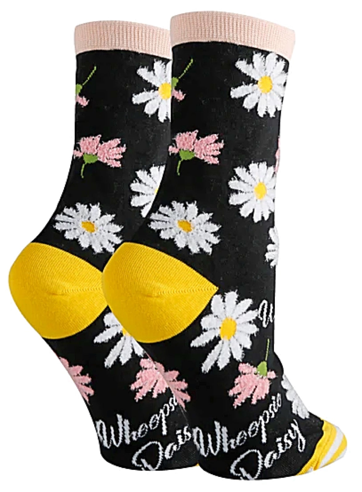 OOOH YEAH Brand Ladies DAISY Socks ‘WHOOPSIE DAISY’ - Novelty Socks for Less