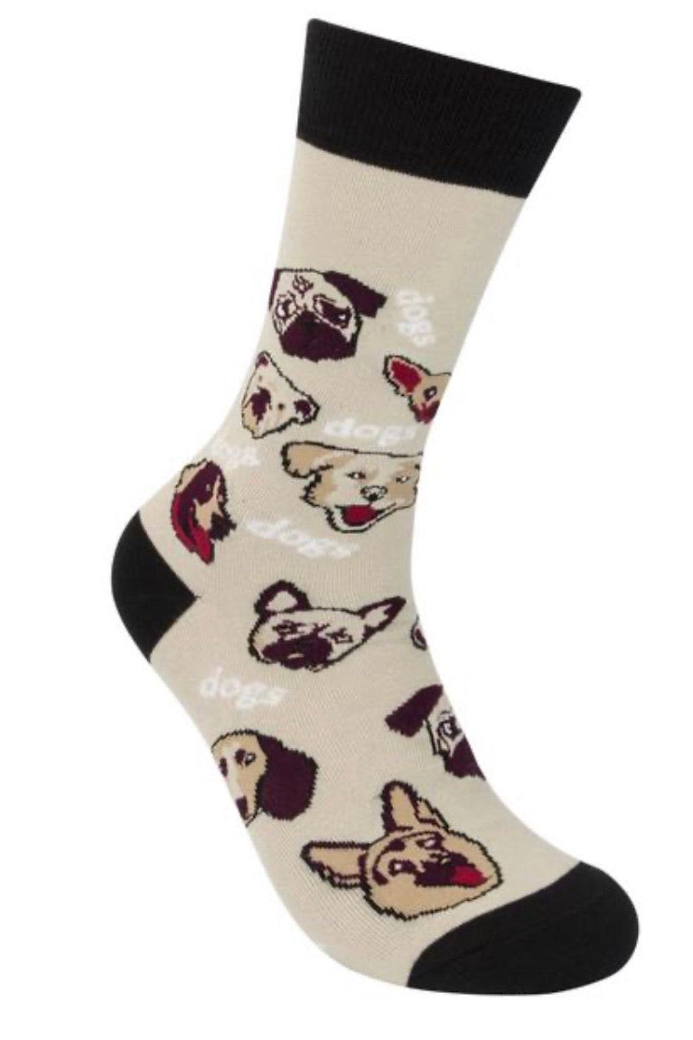 FUNATIC BRAND DOGS, DOGS, DOGS Socks - Novelty Socks for Less