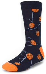 PARQUET BRAND MEN’S BLACK BASKETBALL CREW SOCKS - Novelty Socks for Less