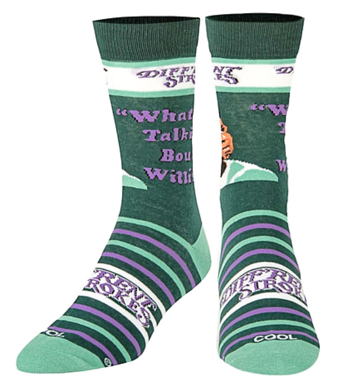 DIFF’RENT STROKES TV SHOWMEN’S SOCKS ARNOLD JACKSON ‘WHATCHU TALKIN’ BOUT WILLIS?’ - Novelty Socks for Less