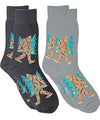 FOOZYS Men’s 2 Pair BIGFOOT SASQUATCH Socks - Novelty Socks for Less