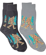FOOZYS Men’s 2 Pair BIGFOOT SASQUATCH Socks - Novelty Socks for Less