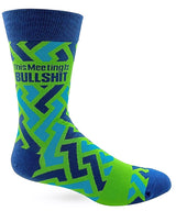 FABDAZ BRAND MEN’S ‘THIS MEETING IS BULLSHIT’ SOCKS - Novelty Socks for Less