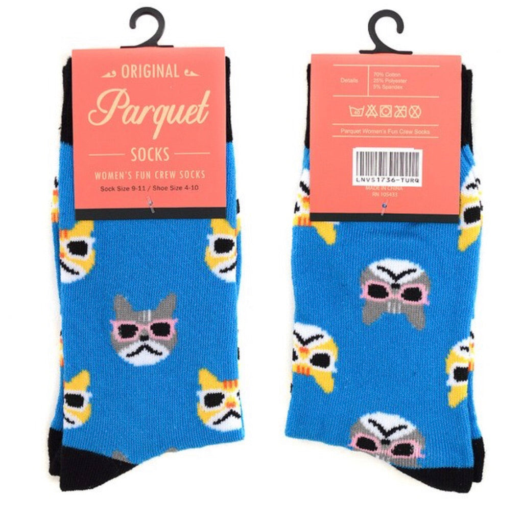 Parquet Brand LADIES COOL CATS Socks - Novelty Socks for Less