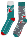 7-UP SODA MEN’S 2 Pair Of SOCKS - Novelty Socks for Less