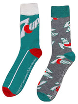 7-UP SODA MEN’S 2 Pair Of SOCKS - Novelty Socks for Less