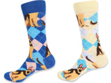 PARQUET BRAND MEN’S GERMAN SHEPHERD DOG SOCKS (CHOOSE COLOR) - Novelty Socks for Less