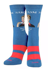 COOL SOCKS Brand Ladies Socks ‘SARCASM NOW SERVED ALL DAY’ - Novelty Socks for Less