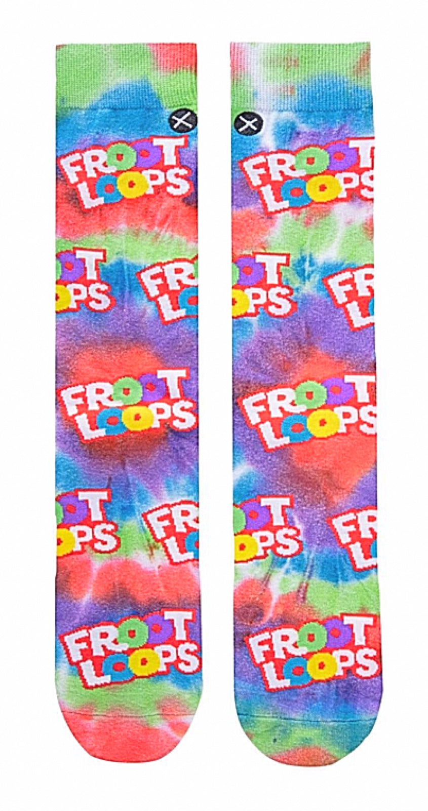 KELLOGGS FROOT LOOPS Men’s TIE DYE Socks ODD SOX Brand - Novelty Socks for Less