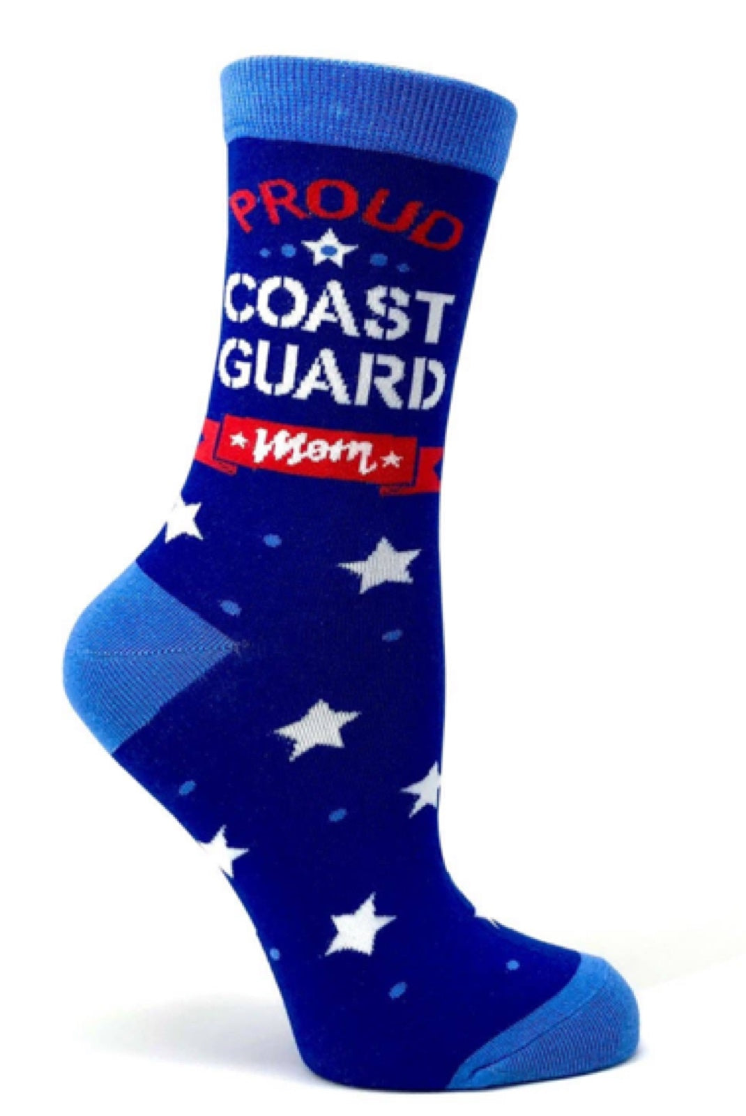 FABDAZ Brand Ladies PROUD COAST GUARD MOM Socks - Novelty Socks for Less