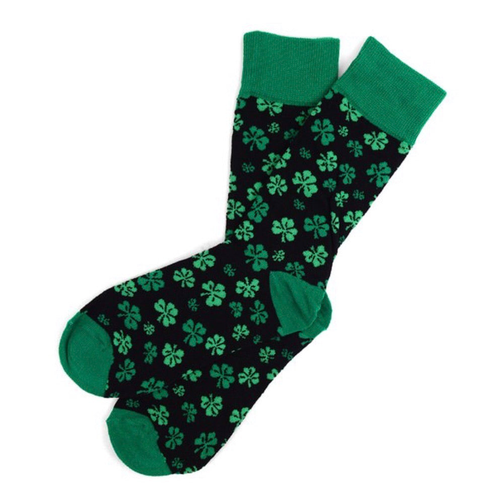 Parquet Brand Men’s SHAMROCKS St. Patricks Day Socks - Novelty Socks for Less