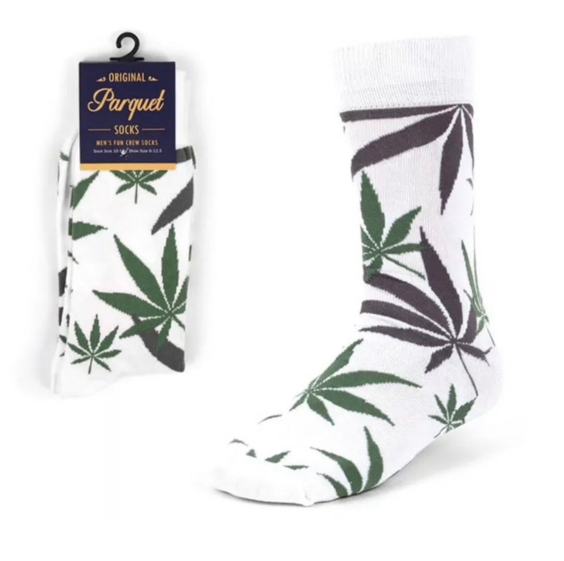 Parquet Brand Men’s Socks Weed/Pot Leaf/Marijuana - Novelty Socks for Less