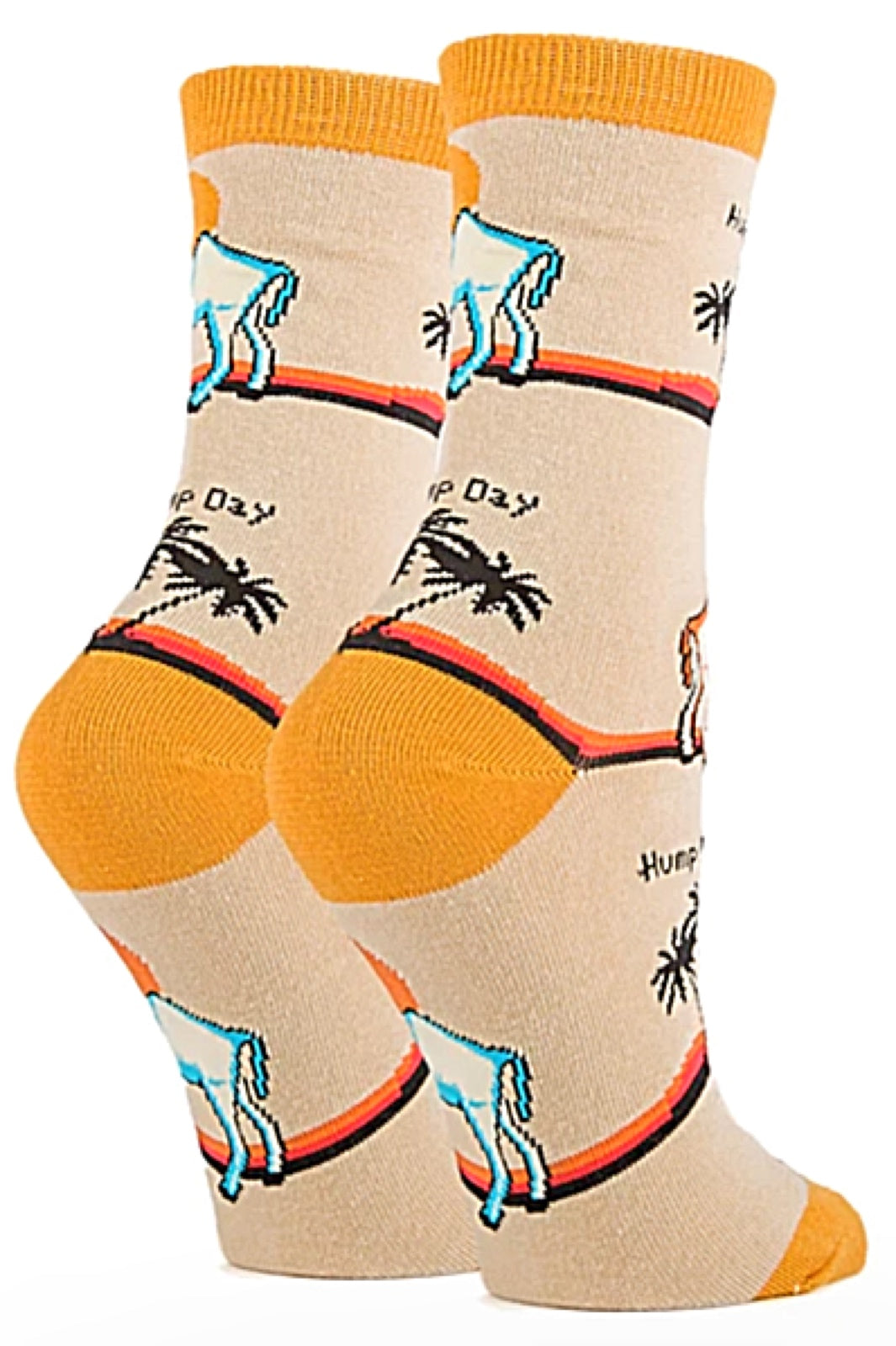OOOH GEEZ Brand Ladies CAMEL Socks Says "HUMP DAY" - Novelty Socks for Less