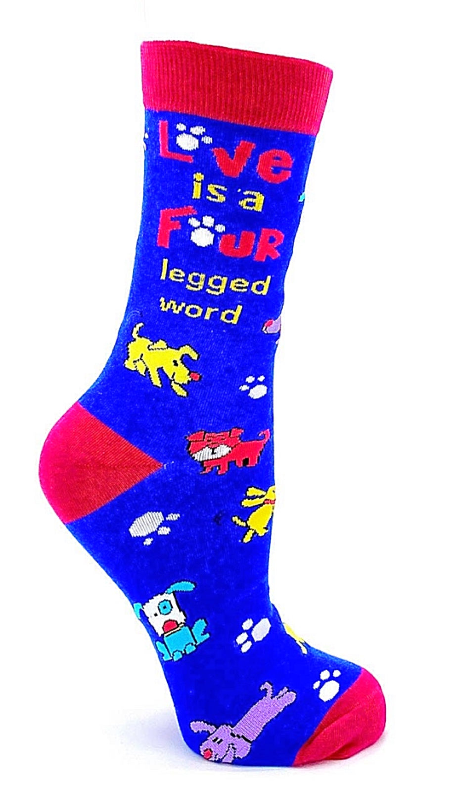 FABDAZ Brand Ladies LOVE IS A FOUR LEGGED WORD Socks - Novelty Socks for Less