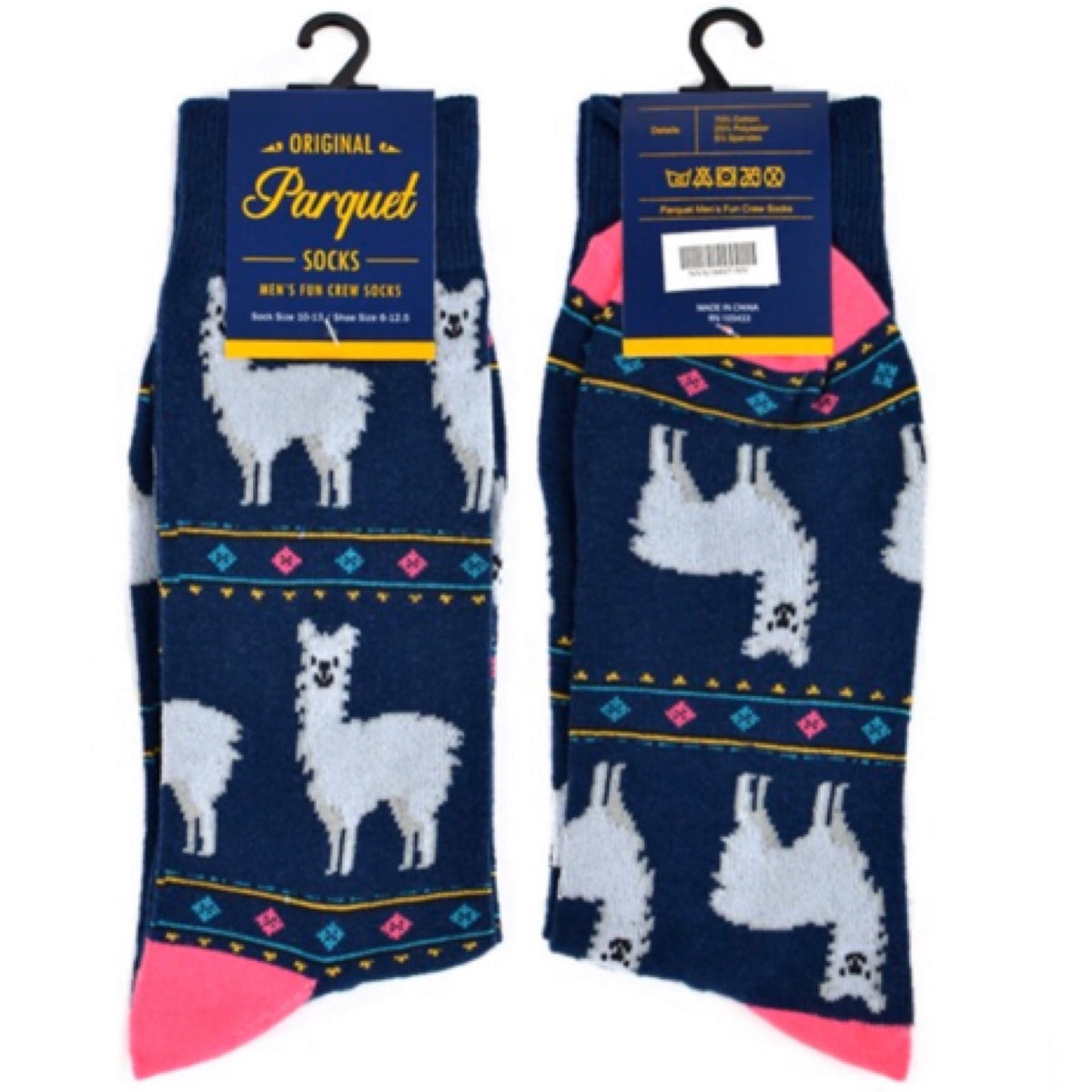 Parquet Brand Men’s LLAMAS, ALPACAS Socks (CHOOSE COLOR) - Novelty Socks for Less
