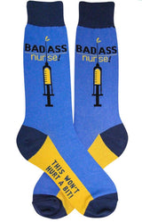 FOOT TRAFFIC Mens ‘BAD ASS NURSE’ - Novelty Socks for Less