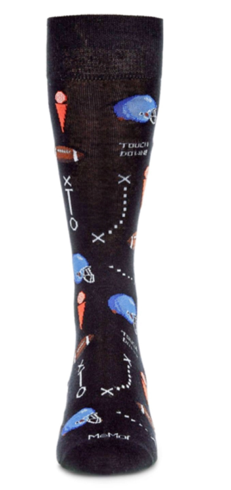 MeMoi BRAND MEN’S FOOTBALL SOCKS ‘TOUCH DOWN’ - Novelty Socks for Less