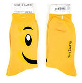 FOOT TRAFFIC Ladies SMILEY FACE Socka - Novelty Socks for Less