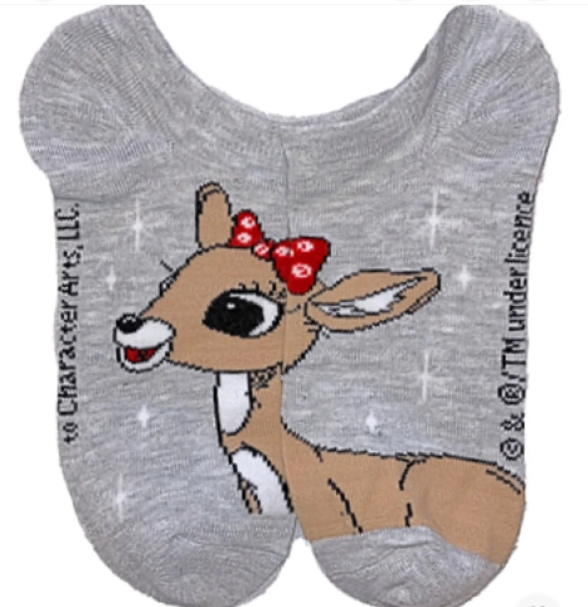 RUDOLPH THE RED-NOSED REINDEER LADIES 10 Pair Of Low Show CHRISTMAS SOCKS - Novelty Socks for Less