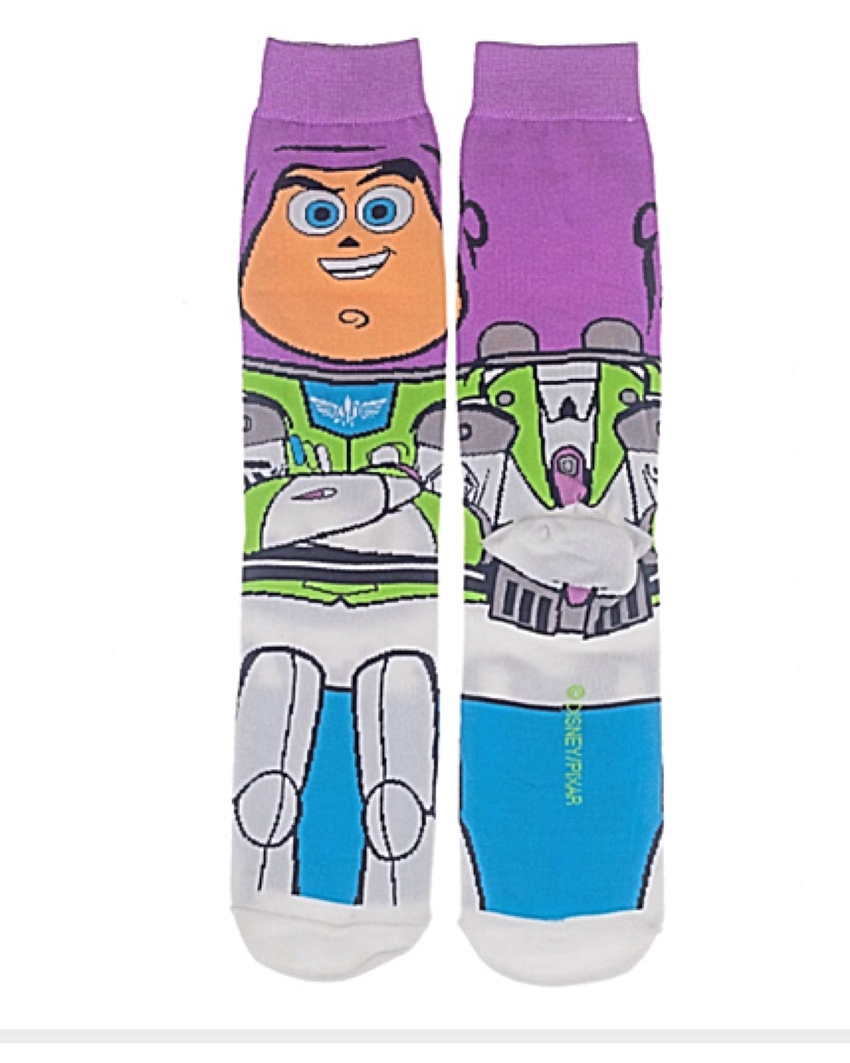 DISNEY’S TOY STORY MEN’S BUZZ LIGHTYEAR 360 SOCKS BIOWORLD BRAND - Novelty Socks for Less
