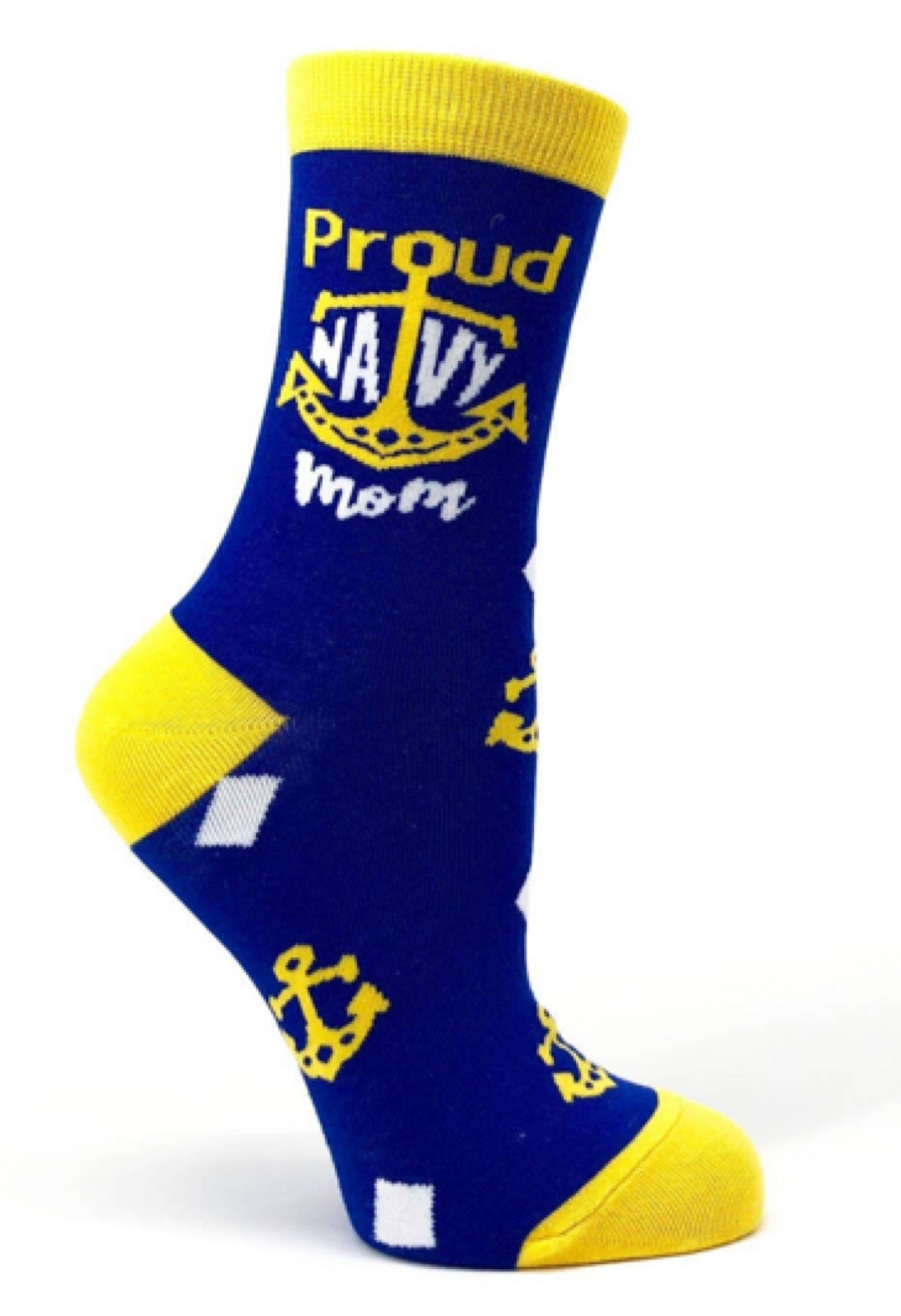 FABDAZ Brand Ladies PROUD NAVY MOM Socks - Novelty Socks for Less
