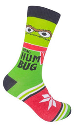 SESAME STREET OSCAR Mens CHRISTMAS Socks 'BAH, HUM BUG' - Novelty Socks for Less