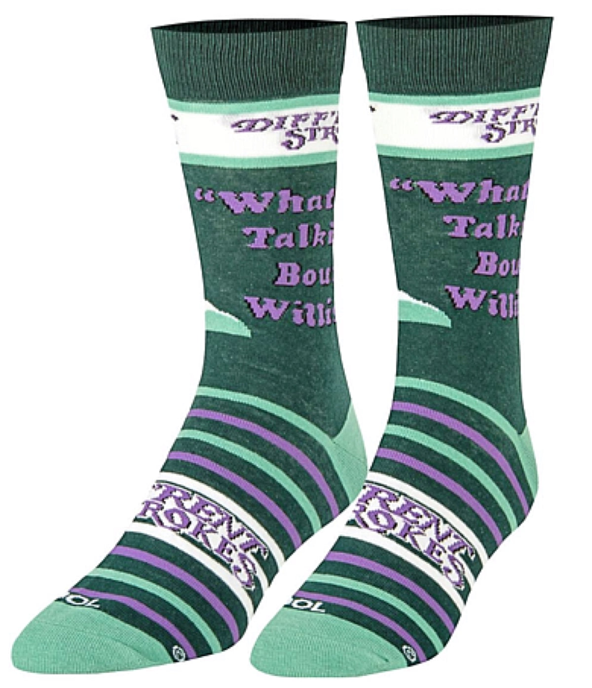 DIFF’RENT STROKES TV SHOWMEN’S SOCKS ARNOLD JACKSON ‘WHATCHU TALKIN’ BOUT WILLIS?’ - Novelty Socks for Less
