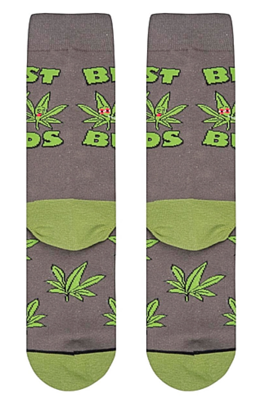 COOL SOCKS BRAND MEN’S MARIJUANA SOCKS ‘BEST BUDS’ - Novelty Socks for Less