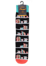 PARQUET BRAND Men’s STACK OF BOOKS ON SHELVES - Novelty Socks for Less