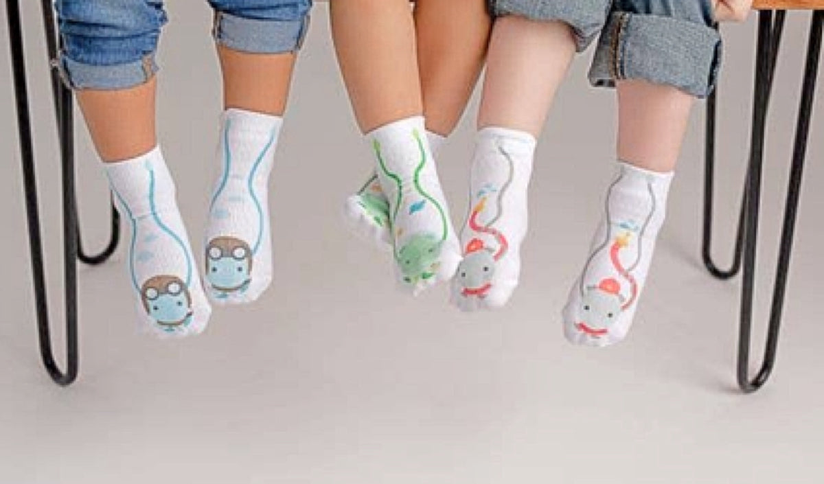 SQUID SOCKS Brand Unisex INFANT/TODDLER 3 Pair Of STAY ON Socks ‘CALEB COLLECTION’ - Novelty Socks for Less
