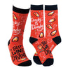 PRIMITIVES BY KATHY ‘CANDY IS DANDY BUT WINE IS DIVINE’ SOCKS - Novelty Socks for Less