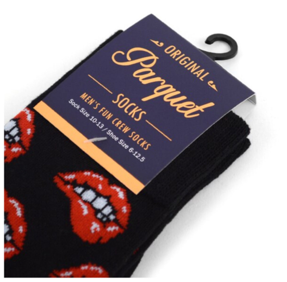 PARQUET BRAND Mens SEXY LIP BITE Socks - Novelty Socks for Less