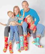 PALS SOCKS Brand Unisex CHRISTMAS Mismatched Gripper Bottom Socks (CHOOSE SIZE) - Novelty Socks for Less