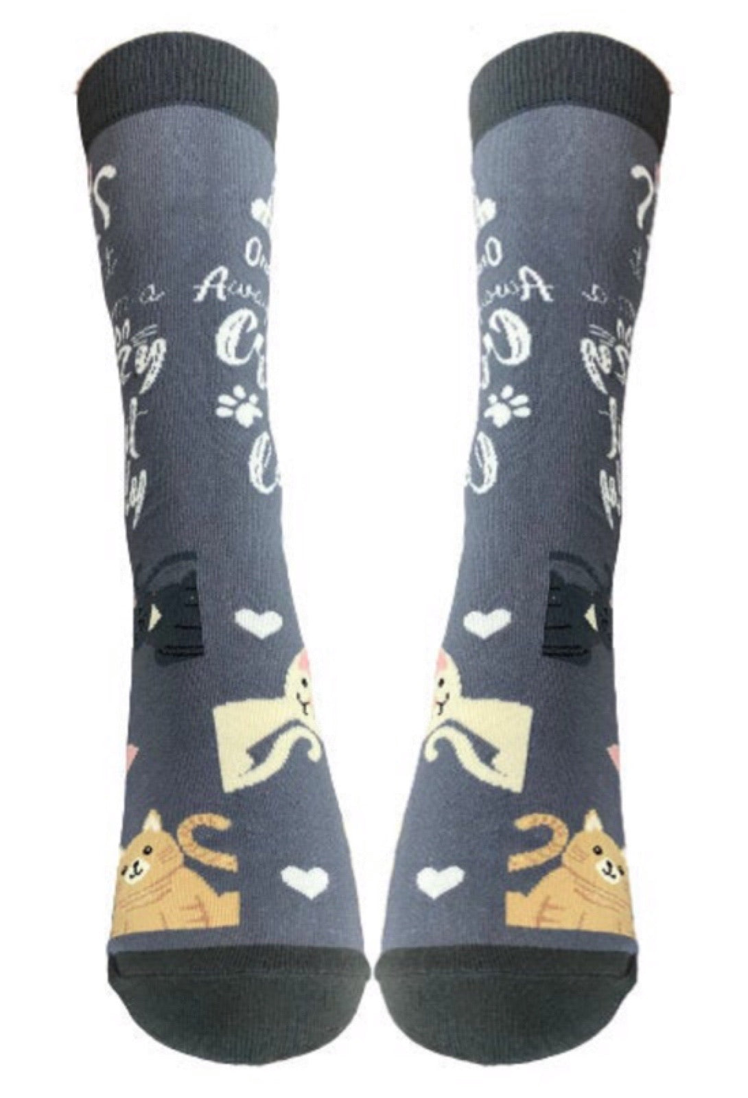 HAPPY TAILS Socks ONE CAT AWAY FROM CRAZY CAT LADY BY E&S PETS - Novelty Socks for Less