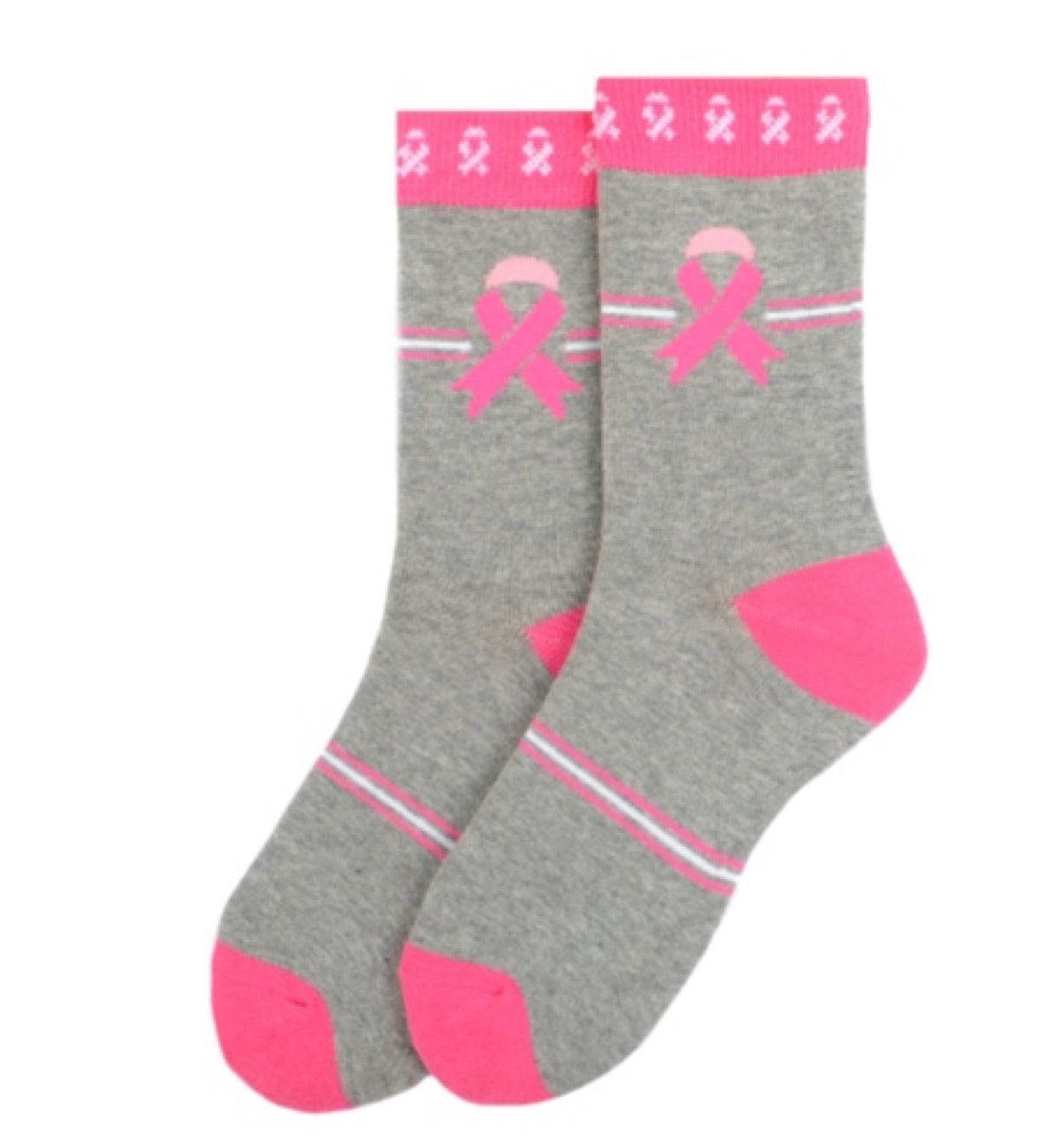 PARQUET BRAND Ladies PINK BREAST CANCER AWARENESS RIBBON Socks - Novelty Socks for Less