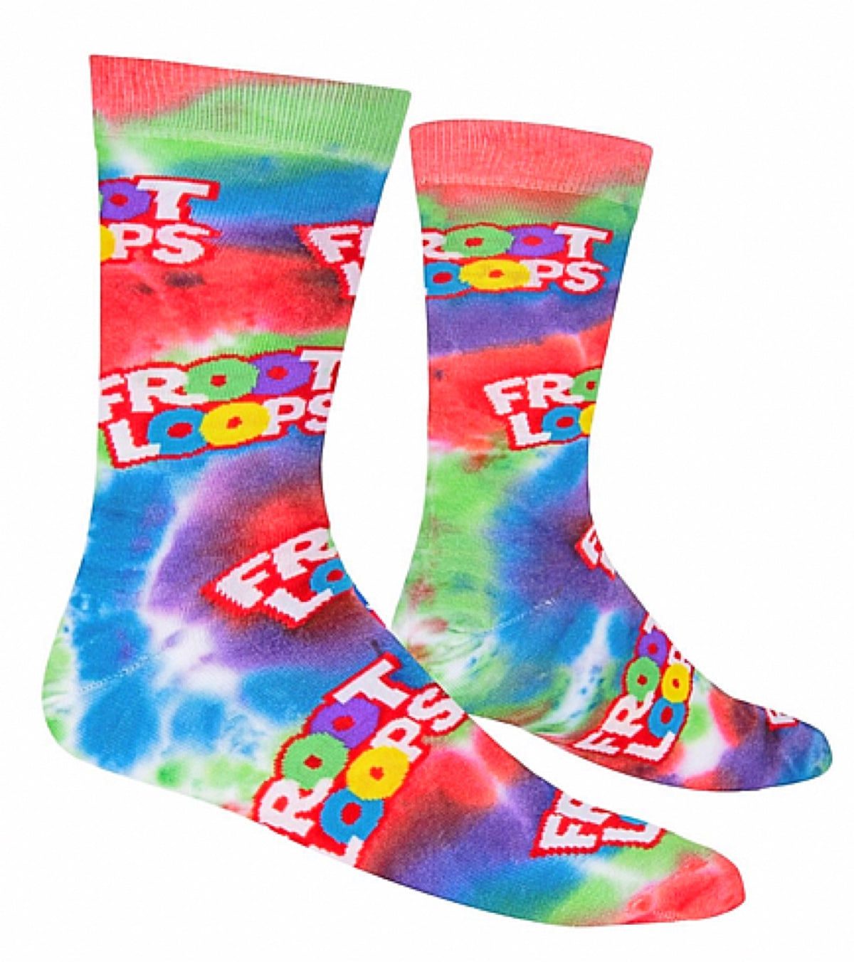 KELLOGGS FROOT LOOPS Men’s TIE DYE Socks ODD SOX Brand - Novelty Socks for Less