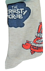 SPONGEBOB SQUAREPANTS MEN’S 2 PAIR OF SOCKS With MR. KRABS - Novelty Socks for Less